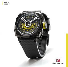 Load image into Gallery viewer, NSQUARE NICK II AUTOMATIC WATCH 45MM N12.1 BLACK/YELLOW |NSQUARE NICK II自動錶 45毫米 N12.1 黑色/黃色