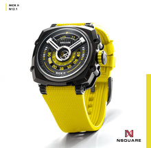 Load image into Gallery viewer, NSQUARE NICK II AUTOMATIC WATCH 45MM N12.1 BLACK/YELLOW/YELLOW |NSQUARE NICK II自動錶 45毫米 N12.1 黑色/黃色/黃色