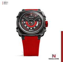 Load image into Gallery viewer, NSQUARE NICK II AUTOMATIC WATCH 45MM N12.2 BLACK/RED/RED |NSQUARE NICK II自動錶 45毫米 N12.2 黑色/紅色/紅色