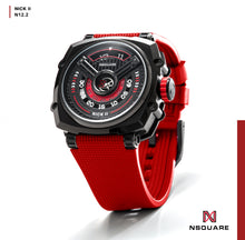 Load image into Gallery viewer, NSQUARE NICK II AUTOMATIC WATCH 45MM N12.2 BLACK/RED/RED |NSQUARE NICK II自動錶 45毫米 N12.2 黑色/紅色/紅色