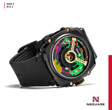 Load image into Gallery viewer, NSquare NICK II Automatic Watch 45mm N12.3 Black/Gold|NSquare NICK II自動錶 45毫米 N12.3 黑/金