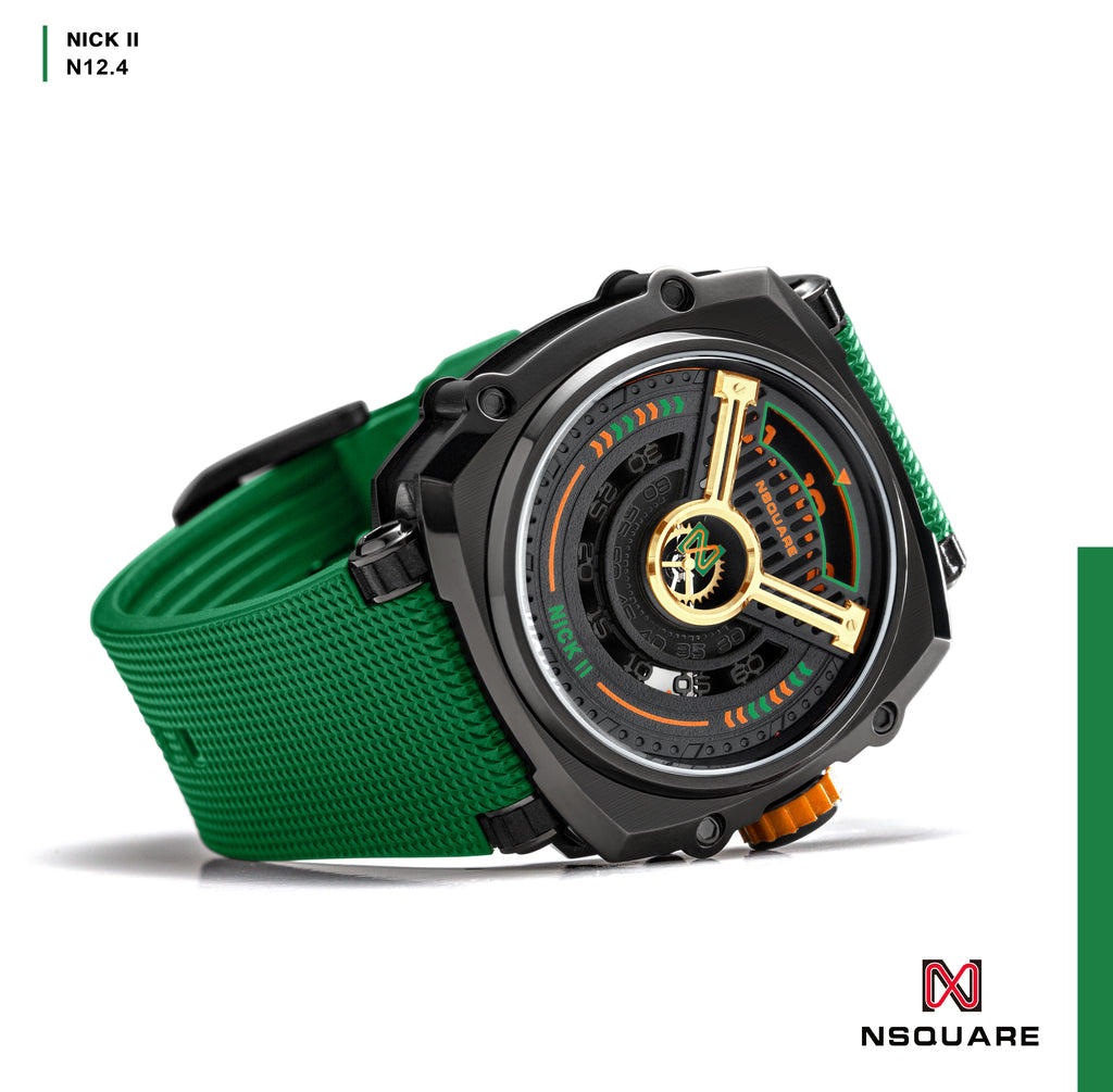 NSQUARE NICK II AUTOMATIC WATCH 45MM N12.4 GREEN |NSQUARE NICK II自動錶 45毫米 N12.4 綠色