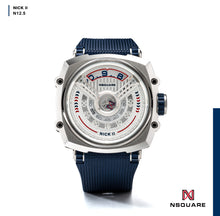 將圖片載入圖庫檢視器 NSQUARE NICK II AUTOMATIC WATCH 45MM N12.5 BLUE/STEEL |NSQUARE NICK II自動腕錶 45毫米 N12.5 藍色/鋼色