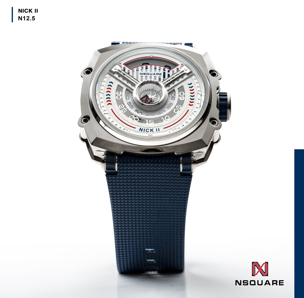 NSQUARE NICK II AUTOMATIC WATCH 45MM N12.5 BLUE/STEEL |NSQUARE NICK II自動腕錶 45毫米 N12.5 藍色/鋼色