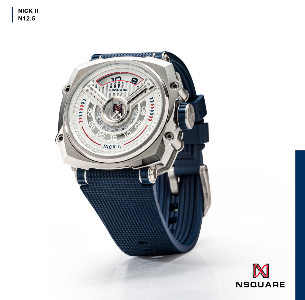 NSQUARE NICK II AUTOMATIC WATCH 45MM N12.5 BLUE/STEEL |NSQUARE NICK II自動錶 45毫米 N12.5 藍色/鋼色