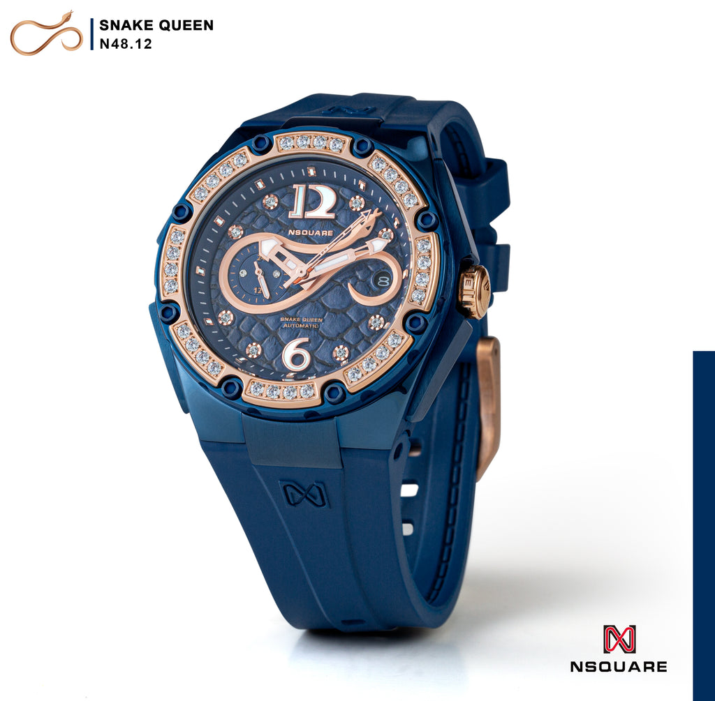 NSquare SnakeQueen 39mm Automatic Watch N48.12 Noble Blue|NSquare蛇后39毫米系列 自動錶 N48.12 貴侯藍