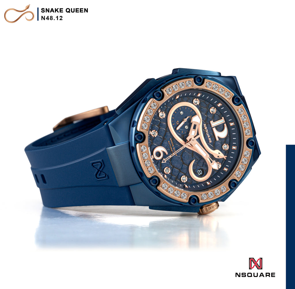 NSquare SnakeQueen 39mm Automatic Watch N48.12 Noble Blue|NSquare蛇后39毫米系列 自動錶 N48.12 貴侯藍