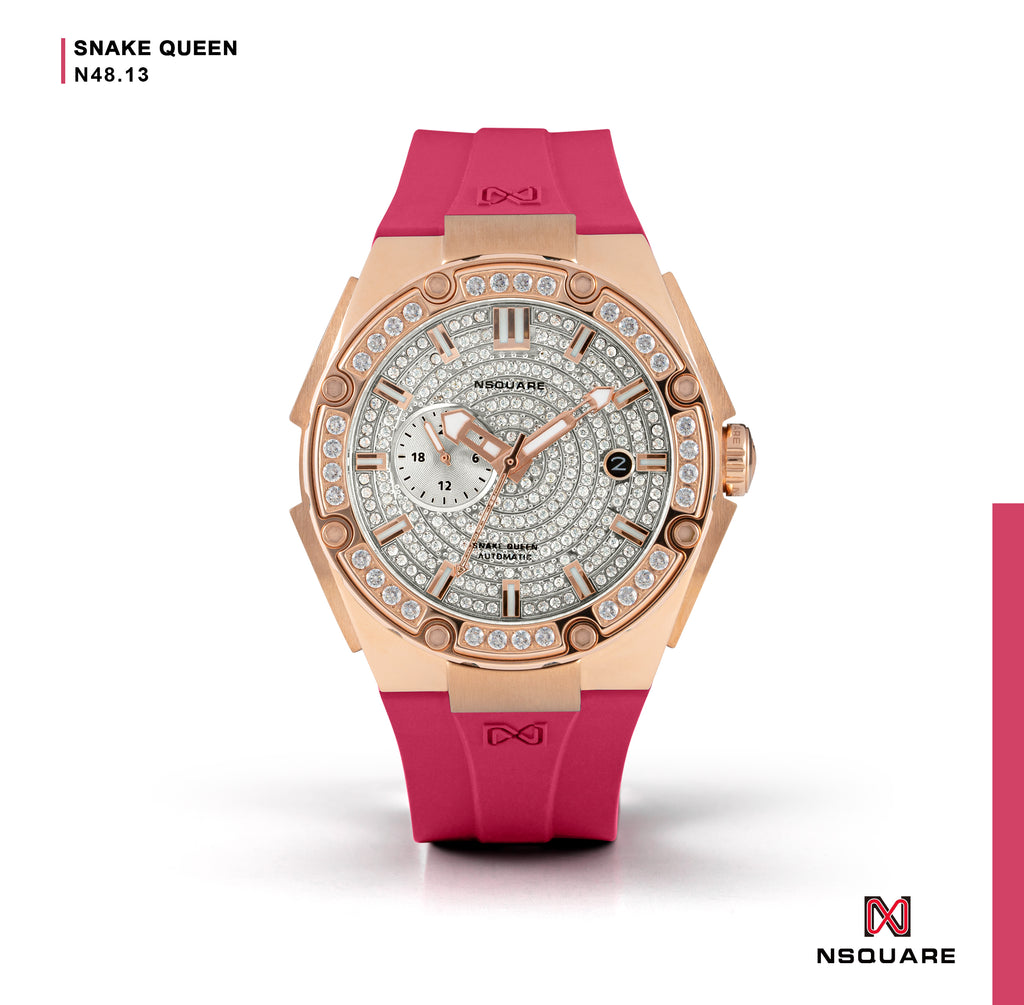 N48.13 櫻桃紅橡膠錶帶|N48.13 櫻花紅色橡膠錶帶