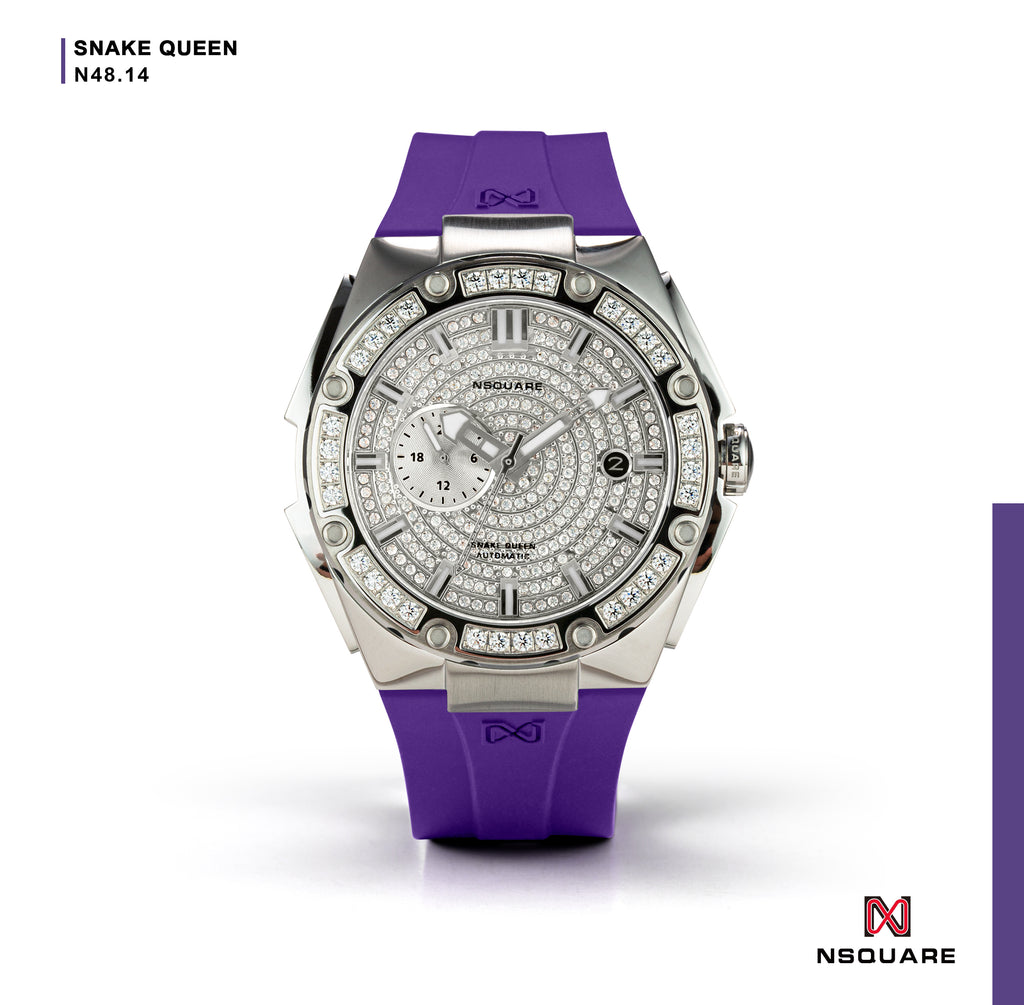 N48.14紫色橡膠錶帶|N48.14紫色橡膠帶