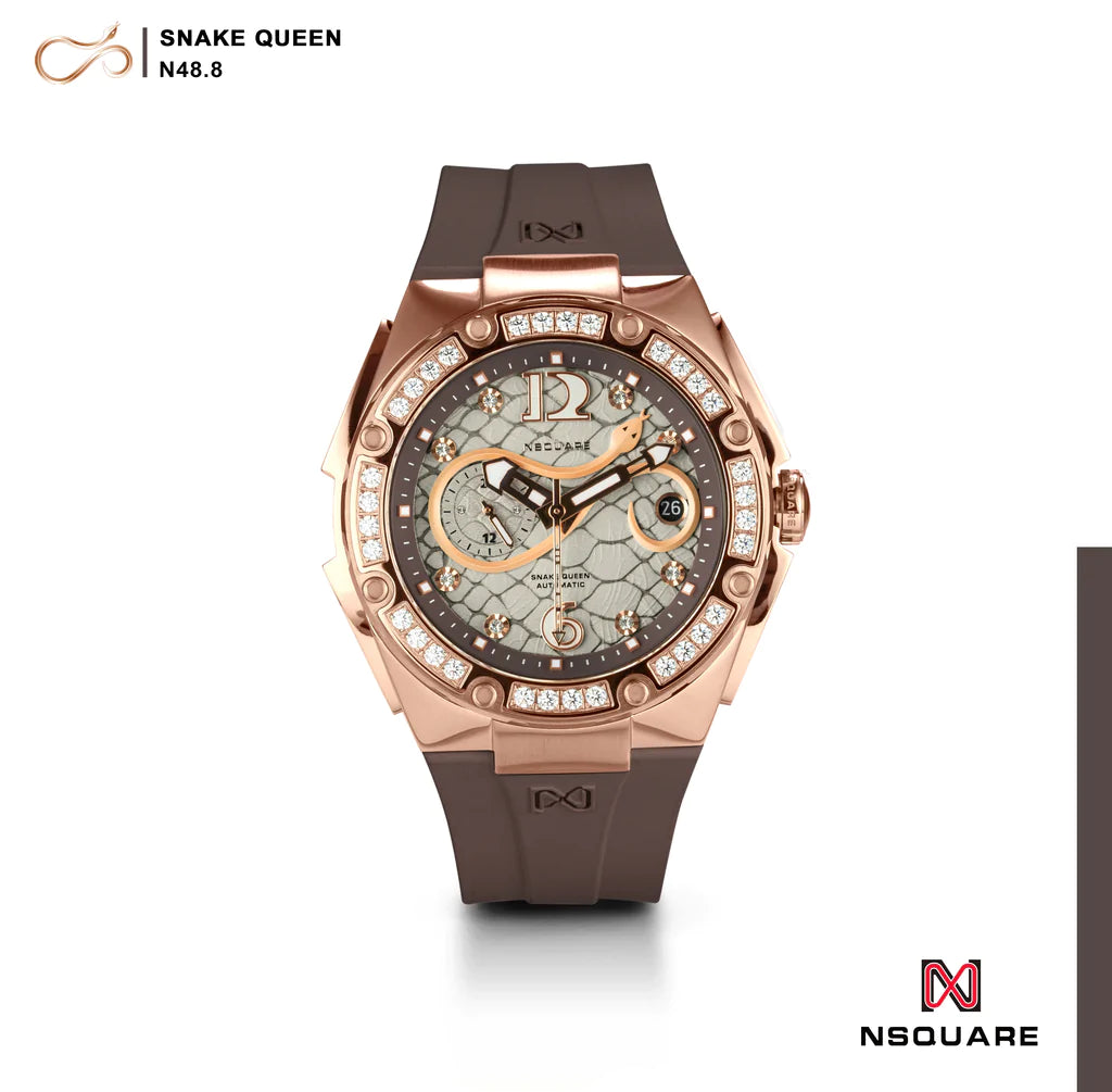 N48.8巧克力色橡膠錶帶|N48.8巧克力彩色橡膠錶帶