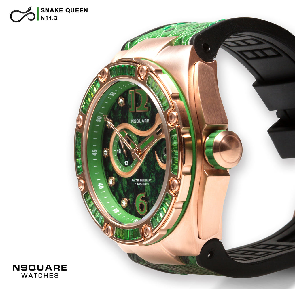NSquare SnakeQueen Automatic Watch 46mm N11.3 SPRING GREEN|NSquare蛇後系列 自動表-46毫米 N11.3 春天綠