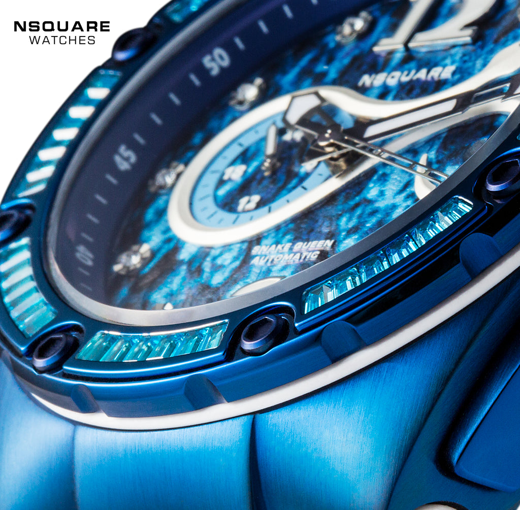 NSQUARE SnakeQueen 自動腕錶 - 46 毫米 N11.9 超藍 | NSQUARE蛇後系列自動表-46毫米N11.9超艷藍