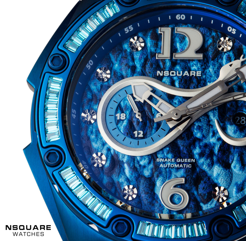 NSQUARE SnakeQueen Automatic Watch-46mm  N11.9 Hyper Blue | NSQUARE 蛇后系列 自動錶-46毫米  N11.9超艷藍