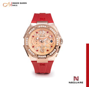 N48.6 Night Maroon Red Rubber Strap|N48.6 夜栗紅色橡膠帶