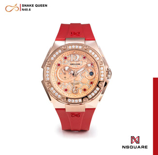 N48.6 Night Maroon Red Rubber Strap|N48.6 夜栗紅色橡膠錶帶