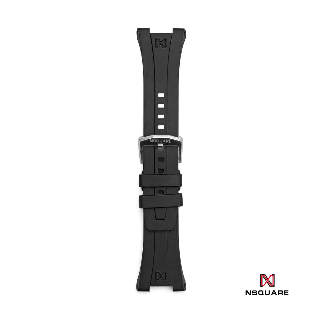 N48.5 黑色橡膠錶帶|N48.5 黑色橡膠帶