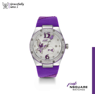 NSQUARE PINK Gracefully Automatic Watch-40mm  NP01.1|NSQUARE PINK 蝴蝶系列 自動錶-40毫米  NP01.1