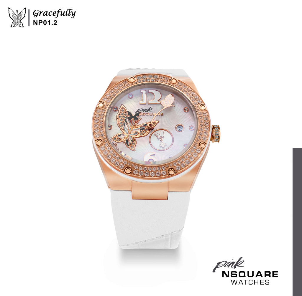 NSQUARE PINK Gracefully Automatic Watch-40mm NP01.2|NSQUARE PINK 蝴蝶系列自動表-40毫米 NP01.2