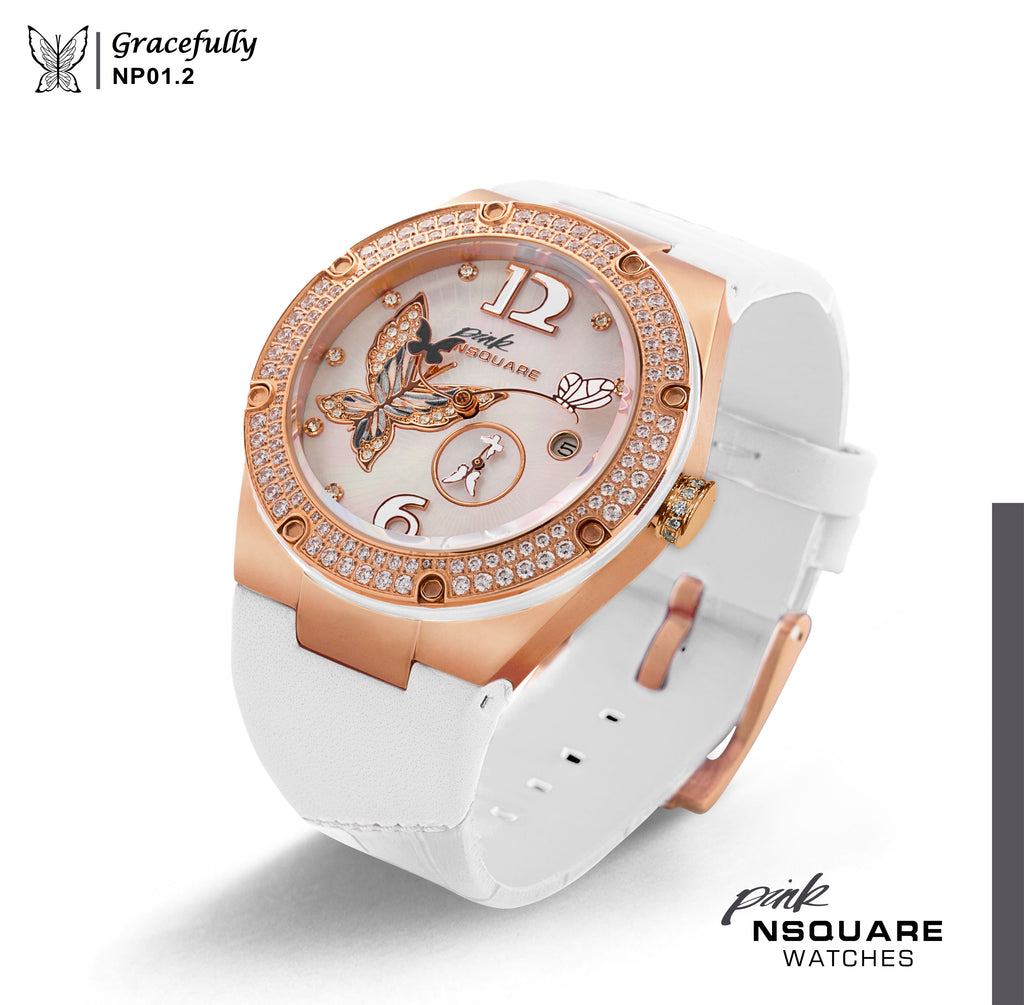 NSQUARE PINK Gracefully Automatic Watch-40mm NP01.2|NSQUARE PINK 蝴蝶系列自動表-40毫米 NP01.2