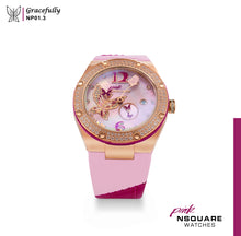 Load image into Gallery viewer, NSQUARE PINK Gracefully Automatic Watch-40mm  NP01.3|NSQUARE PINK 蝴蝶系列 自動錶-40毫米  NP01.3