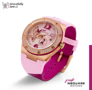 NSQUARE PINK Gracefully Automatic Watch-40mm NP01.3|NSQUARE PINK 蝴蝶系列自動表-40毫米 NP01.3