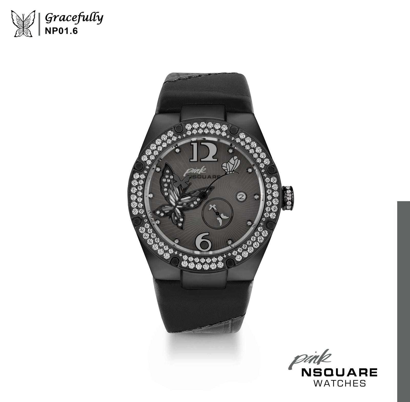 NSQUARE PINK Gracefully Automatic Watch-40mm  NP01.6|NSQUARE PINK 蝴蝶系列 自動錶-40毫米  NP01.6