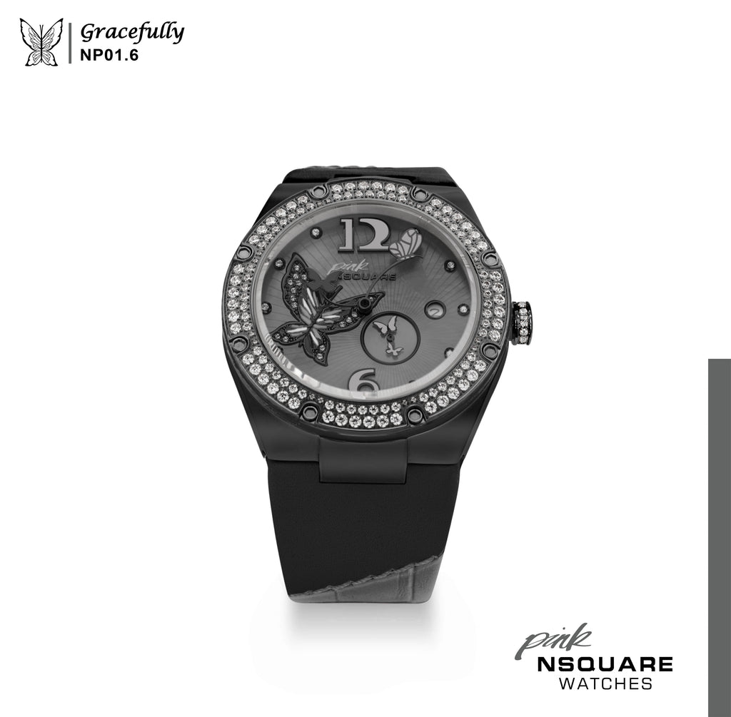 NSQUARE PINK Gracefully Automatic Watch-40mm NP01.6|NSQUARE PINK 蝴蝶系列自動表-40毫米 NP01.6