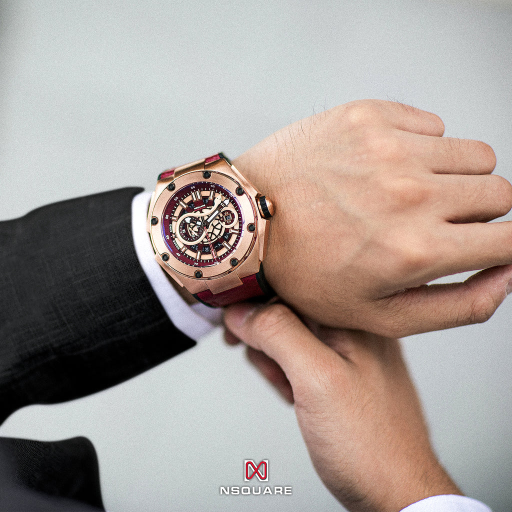 SnakeKing Automatic N10.1 RG/Night Maroon|蛇皇系列 N10.1 玫瑰金/夜栗紅色