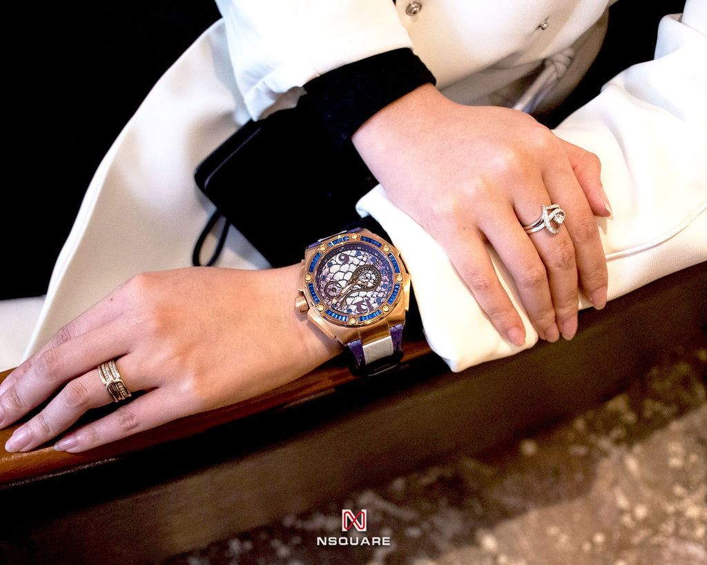 NSQUARE SnakeQueen Automatic Watch-46mm N11.13 Hyper Violet|NSQUARE蛇後系列自動表-46毫米。 N11.13 超豔紫羅蘭