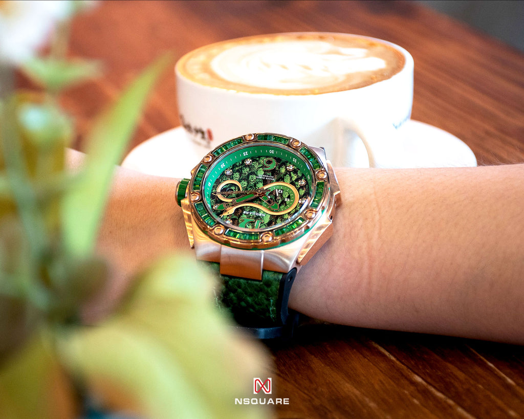 NSquare SnakeQueen Automatic Watch 46mm N11.3 SPRING GREEN|NSquare蛇後系列 自動表-46毫米 N11.3 春天綠