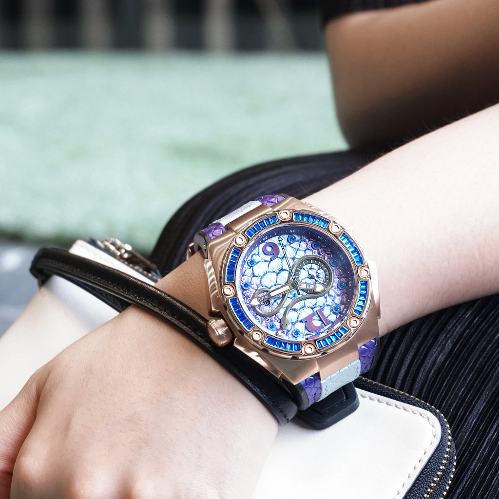 NSQUARE SnakeQueen Automatic Watch-46mm N11.13 Hyper Violet|NSQUARE蛇後系列自動表-46毫米。 N11.13 超豔紫羅蘭