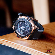 NSQUARE PirateStorm Automatic Watch - 48mm N15.4 BLACK/RG|海盜風暴 自動錶 - 48mm N15.4 黑色/玫瑰金色