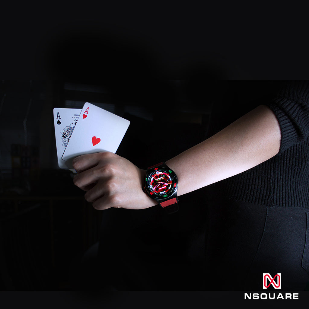 NSQUARE Casino Royale Automatic N40.3 RED/BLACK LIMITED EDITION|NSQUARE皇家賭場系列 自動表N40.3 紅色/黑色限量版