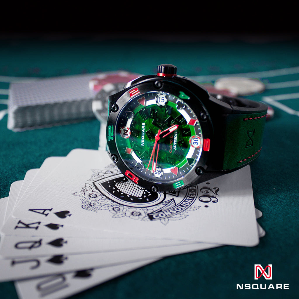 NSQUARE Casino Royale Automatic N40.1 GREEN/BLACK LIMITED EDITION|NSQUARE皇家賭場系列 自動錶N40.1 綠色/黑色限量版