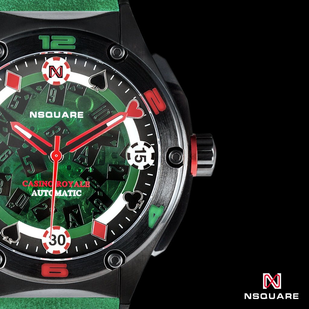 NSQUARE Casino Royale Automatic N40.1 GREEN/BLACK LIMITED EDITION|NSQUARE皇家賭場系列 自動表N40.1 綠色/黑色限量版