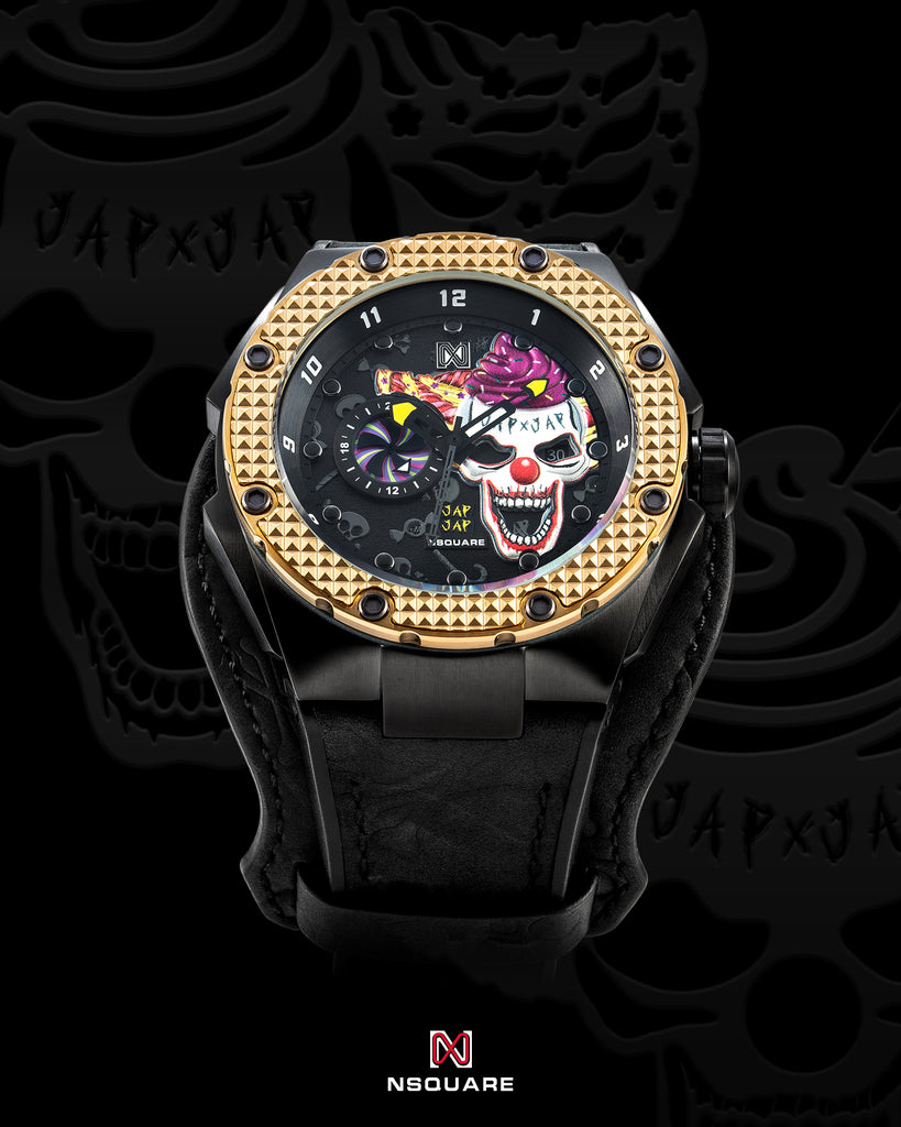 NSQUARE JAPJAP AUTOMATIC WATCH - 46MM N42.1 Violent Gold / Black / Black|NSQUARE JAPJAP系列 自動錶-46毫米 N42.1  狂暴金黑色 限量版