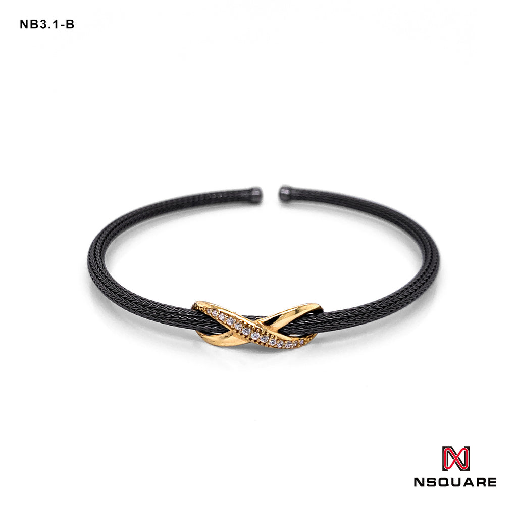 NSquare Jewellet Series Bangle 18.5cm NB3.1-B Gun Gray|NSquare Jewellet系列 手鐲 18.5厘米 NB3.1-B 槍灰色