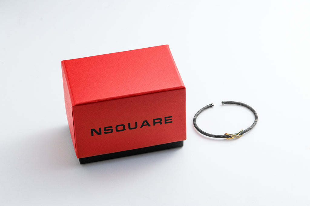 NSquare Jewellet系列手鐲18.5cm NB3.1-B槍灰色|NSquare Jewellet系列手鐲18.5厘米NB3.1-B槍灰色