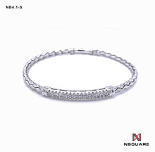 Load image into Gallery viewer, NSquare Jewellet Series Bangle 18cm NB4.1-S Silver|NSquare Jewellet系列 手鐲 18厘米 NB4.1-S 銀色