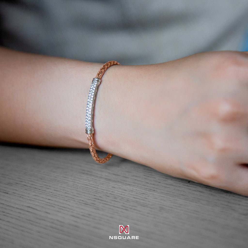 NSquare Jewellet Series Bangle 18cm NB4.2-RG Rose Gold|NSquare Jewellet系列 手鐲 18厘米 NB4.2-RG 玫瑰金色