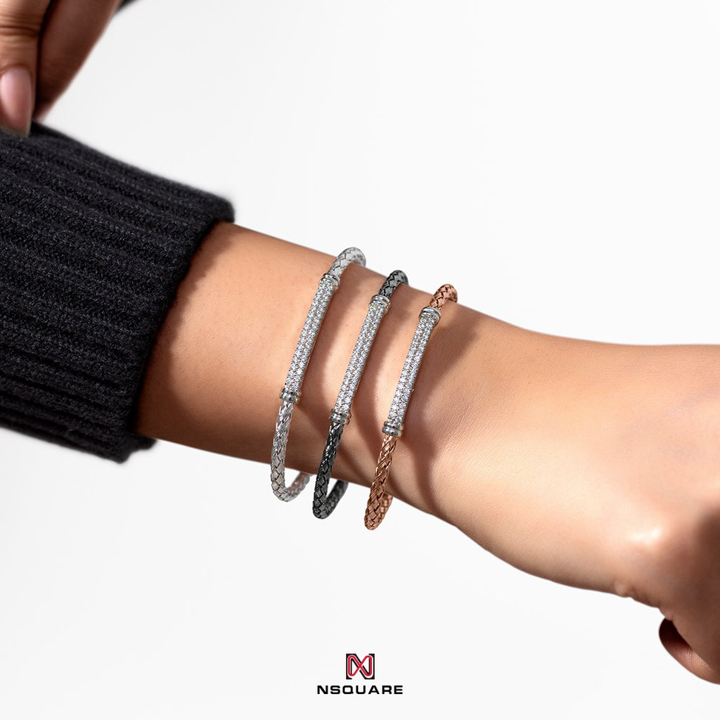 NSquare Jewellet Series Bangle 18cm NB4.2-RG Rose Gold|NSquare Jewellet系列 手鐲 18厘米 NB4.2-RG 玫瑰金色