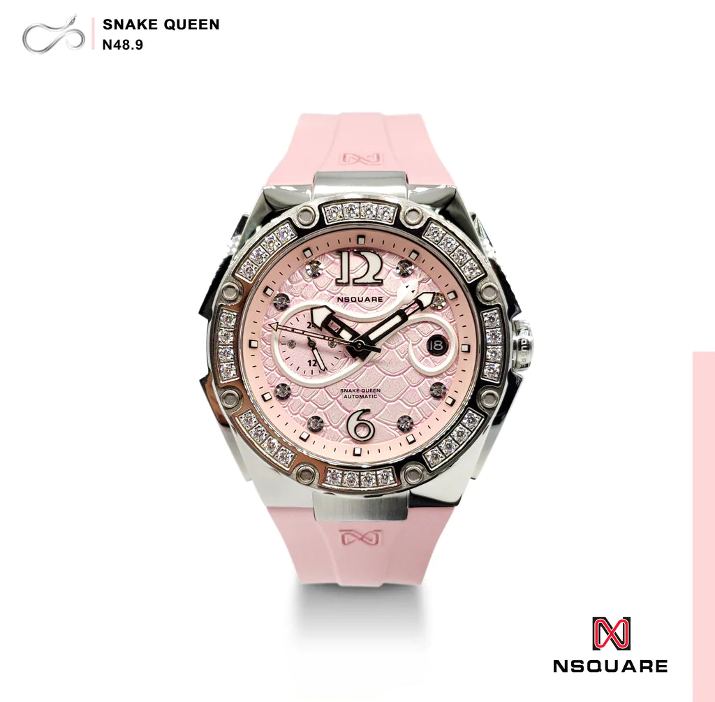 N48.9粉色橡膠錶帶|N48.9粉紅橡膠錶帶